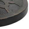 Parasol Base Round Polyresin 28.7 lb Bronze - Grey