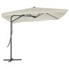 Outdoor Parasol with Steel Pole 98.4"x98.4" Sand - Beige