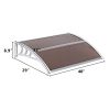 100 x 80 cm Household Application Door & Window Rain Cover Eaves Brown Board & White Holder - Brown Board & White Holder