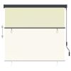 Outdoor Roller Blind 63"x98.4" Cream - Cream