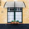 200 x 100 Household Application Door & Window Rain Cover Eaves Black Holder - Black Bracket