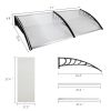 200 x 100 Household Application Door & Window Rain Cover Eaves Black Holder - Black Bracket