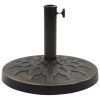 Parasol Base Round Polyresin 28.7 lb Bronze - Grey