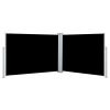 Retractable Side Awning Black 47.2"x393.7" - Black