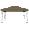Gazebo 118.1"x157.5" Taupe Fabric - Taupe