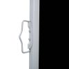 Retractable Side Awning Black 55.1"x393.7" - Black