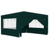 Professional Party Tent with Side Walls 13.1'x13.1' Green 0.3 oz/ft² - Green