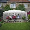 3 x 6m Four Windows Practical Waterproof Folding Tent White - White