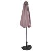 9 Feet Patio Bistro Half Round Umbrella without Weight Base - Tan