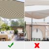 22' x 22' x 22' Triangle Sun Shade Sail/ Coffee+White - LA01