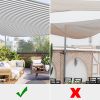 25' x 25' x 25' Triangle Sun Shade Sail/ Gray+White - As Picture