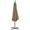 Cantilever Umbrella with Steel Pole 118.1" Taupe - Brown
