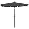 Garden Parasol with Pole 82.7"x55.1" Anthracite - Anthracite