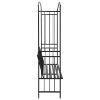 Garden Arch with Bench Black 50.4"x19.7"x81.5" Iron - Black
