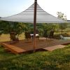 25' x 25' x 25' Triangle Sun Shade Sail/ Gray+White - As Picture