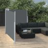 Retractable Side Awning Anthracite 47.2"x236.2" - Anthracite