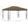 Gazebo 118.1"x157.5" Taupe Fabric - Taupe