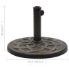Parasol Base Round Polyresin 41.9 lb Bronze - Grey