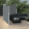 Retractable Side Awning Anthracite 55.1"x236.2" - Anthracite