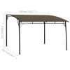 Garden Sunshade Awning 9.8'x9.8'x8.4' Taupe - Taupe