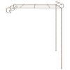 Garden Pergola Antique Brown 9.8'x9.8'x8.2' Iron - Brown