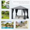 10ft x 10ft Patio Gazebo-Black-AS (Swiship-Ship) (Prohibited by WalMart) - As shown