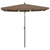 Garden Parasol with Pole 82.7"x55.1" Taupe - Taupe