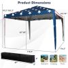 10 x 10 Feet Pop-up Canopy Tent Gazebo Canopy for Outdoor  - As the picture shows