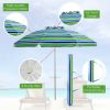 6.5 Feet Beach Umbrella with Carry Bag without Weight Base - Green