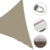 22' x 22' x 22' Triangle Sun Shade Sail/ Coffee+White - LA01