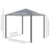 10ft x 10ft Patio Gazebo-Black-AS (Swiship-Ship) (Prohibited by WalMart) - As shown