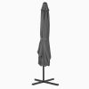 Outdoor Parasol with Steel Pole 98.4"x98.4" Anthracite - Anthracite