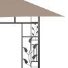 Gazebo with Mosquito Net 13.1'x9.8'x9' Taupe 0.6 oz/ft² - Taupe