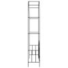 Garden Arch with Gate Black 54.3"x15.7"x93.7" Iron - Black