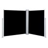 Retractable Side Awning Black 55.1"x236.2" - Black
