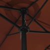 Outdoor Parasol with Aluminum Pole 181.1"x106.3" Terracotta - Orange