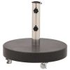 Parasol Base Granite 66.1 lb Round Black - Black