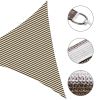 25' x 25' x 25' Triangle Sun Shade Sail/ Coffee+White - LA01
