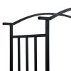 Garden Arch with Bench Black 50.4"x19.7"x81.5" Iron - Black