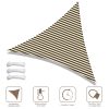 22' x 22' x 22' Triangle Sun Shade Sail/ Coffee+White - LA01
