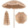 7.2 Feet Patio Thatched Tiki Umbrella Hawaiian Hula Beach Umbrella - Natural