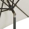 Parasol with LED Lights Sand 78.7"x83.1" Aluminum - Sand