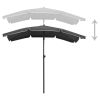 Garden Parasol with Pole 78.7"x51.2" Anthracite - Anthracite
