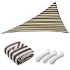 22' x 22' x 22' Triangle Sun Shade Sail/ Coffee+White - LA01