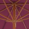 Outdoor Parasol with Wooden Pole 118.1" Bordeaux Red - Red