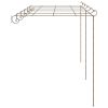 Garden Pergola Antique Brown 19.7'x9.8'x8.2' Iron - Brown