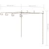 Garden Pergola Antique Brown 13.1'x9.8'x8.2' Iron - Brown