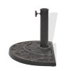 Parasol Base Resin Half Round Bronze 19.8 lbs - Brown