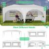 10 x 20 ft Heavy Duty Awning Canopy Pop Up Gazebo Marquee Party Wedding Event Tent with 6 Removable Sidewalls & Carry Bag - White
