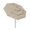 10Ft 3-Tiers Patio Umbrella Khaki - As Picture